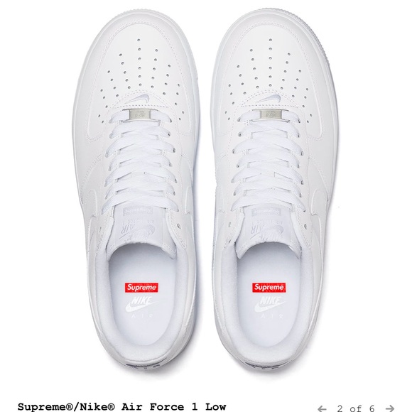 🔥 Supreme x Nike Air Force 1 Low White size US 9.5 style CU9225 - Picture 3 of 17
